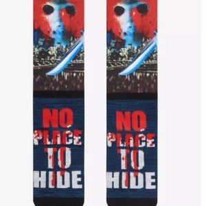 Friday The 13th No Place To Hide Crew Socks NEW